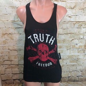 NWT 7th Revolution TRUTH Black Skull Tank